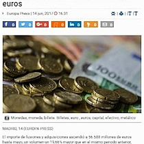 El volumen de fusiones y adquisiciones en Espaa crece un 20% hasta mayo, con 56.588 millones de euros